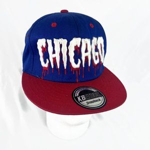 Chicago City KB Ethos Premium Baseball Cap/Hat  Adjustable Snap Back Blue Red
